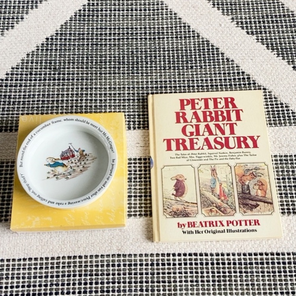 Peter Rabbit Beatrix Potter Storybook and Wedgwood Bowl